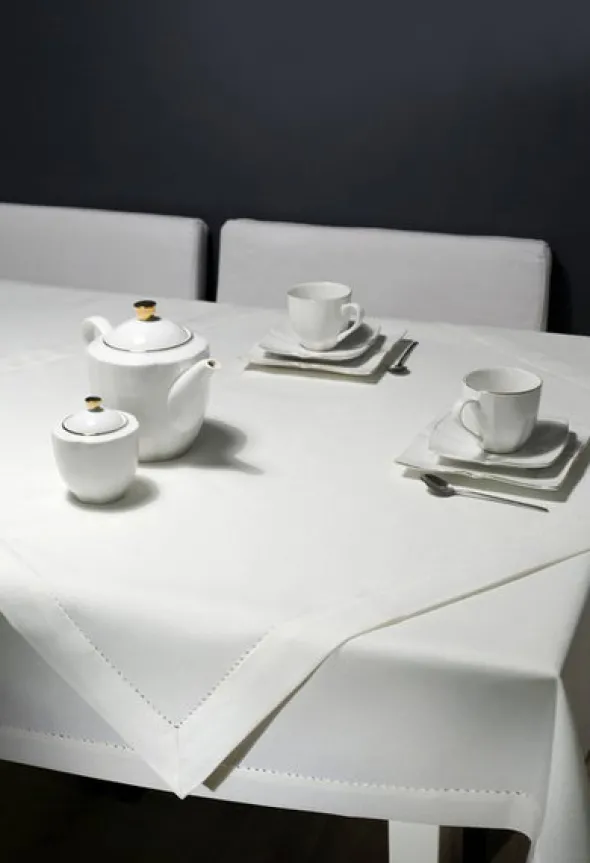 Bieżnik Plamoodporny z Mereżką 240_Biały 40x140