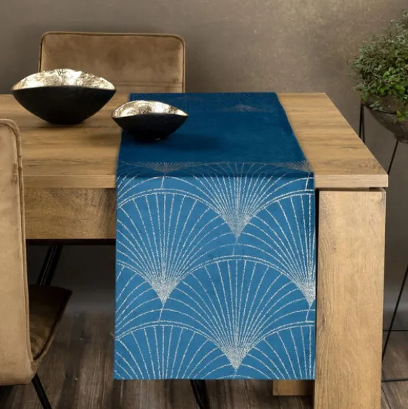 Bieżnik 35 x 220 Dekoracyjny Velvet Blink14 Granat