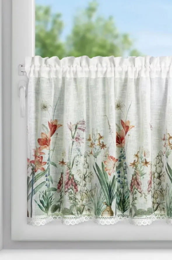 Firana 60 x 150 Dekoracyjna Gotowa NEMEZJA B+Fiol