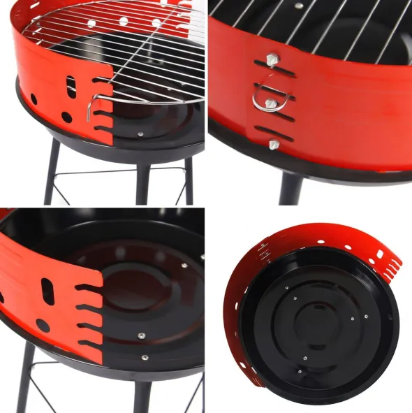 Grill Węglowy Okrągły Turystyczny Ruszt Gardo