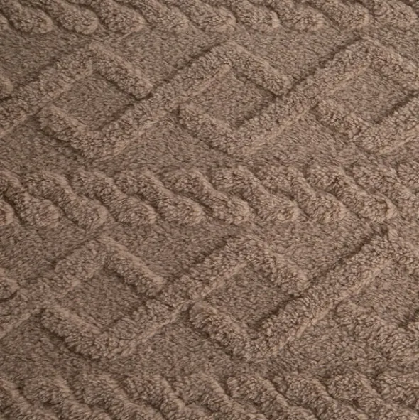 Koc 150 x 200 Design Mikrofibra Warkocz Beż