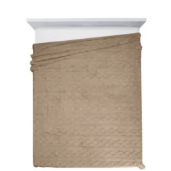 Koc 150 x 200 Design Mikrofibra Warkocz Beż