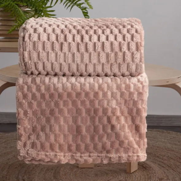 Koc 70 x 160 Flanelowy Design Cindy6 Mocha