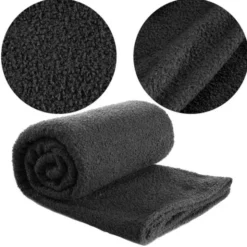 Koc 170 x 210 Mikrofibra Boucle Bukla Czarny