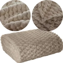 Koc 200 x 220 Mikrofibra Design Cindy6 Beż