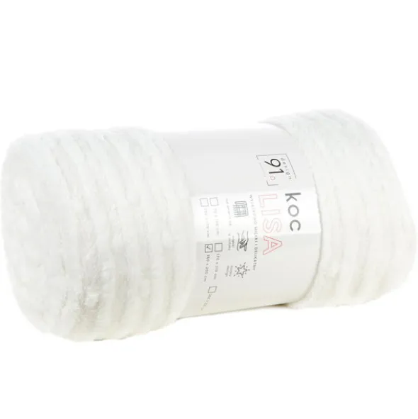 Koc 150 x 200 Mikrofibra Tłoczona Lisa Biały