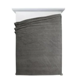 Koc 150 x 200 Mikrofibra Tłoczona Lisa Stal