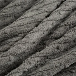 Koc 150 x 200 Mikrofibra Tłoczona Lisa Stal