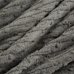 Koc 170 x 210 Mikrofibra Tłoczona Lisa Stal