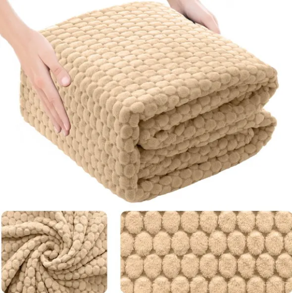 Koc 160 x 200 Mikrofibra Tłoczona Pluszowa Ala Koła 3D 07