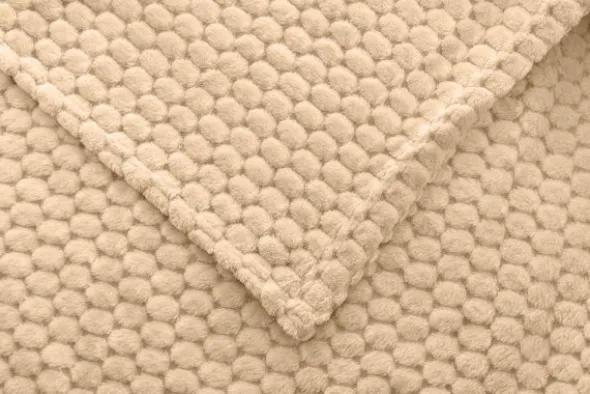 Koc 160 x 200 Mikrofibra Tłoczona Pluszowa Ala Koła 3D 07