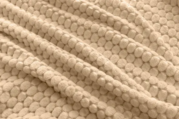 Koc 160 x 200 Mikrofibra Tłoczona Pluszowa Ala Koła 3D 07