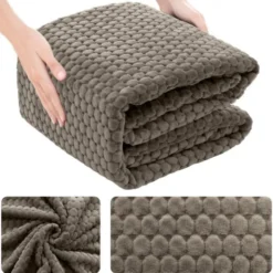 Koc 200 x 220 Mikrofibra Tłoczona Pluszowa Ala Koła 3D 03