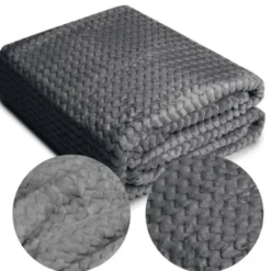 Koc 200 x 220 Mikrofibra Wytłaczana Zygzak C.Grafi