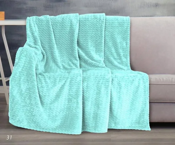 Koc 150 x 200 Mikrofibra Zig Zag Minky Wave 31