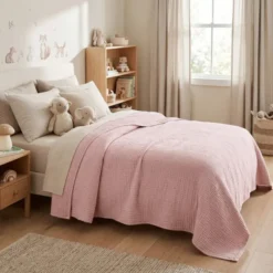 Koc 100 x 140 Muślinowy Dziecięcy Bawełna Velia 01