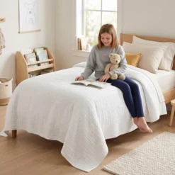 Koc 100 x 140 Muślinowy Dziecięcy Bawełna Velia 03