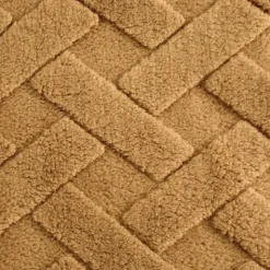 Koc 200 x 220 Pluszowy Jodełka Caro Miód