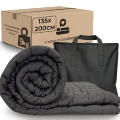 Kołdra 135 x 200 Obciążeniowa Sensoryczna dla Dorosłych Grafit Nel 9 kg