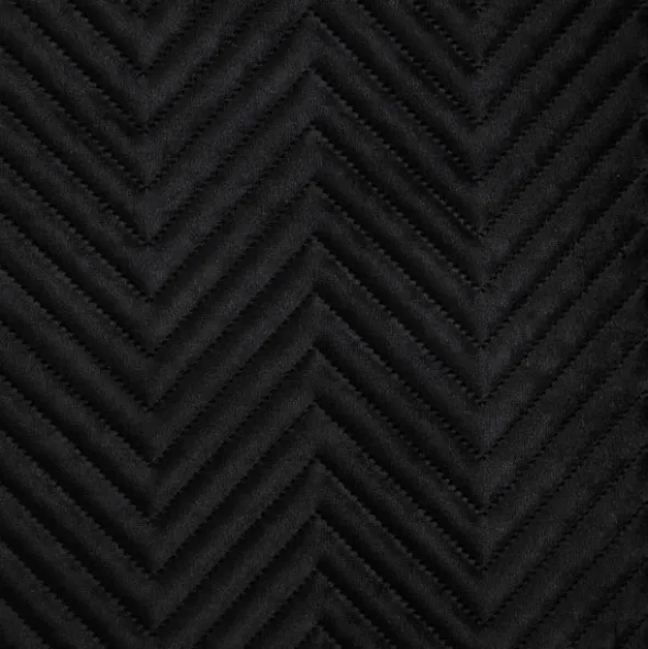 Narzuta 220 x 240 Dekoracyjna Welurowa Sofia Czarna
