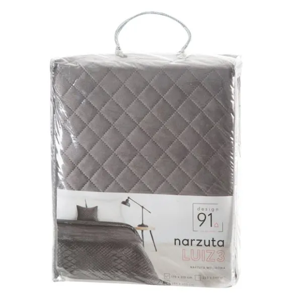 Narzuta 220 x 240 Pikowana Design91 Luiz3 Srebrny