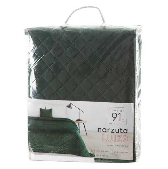 Narzuta 220 x 240 Pikowana Design91 Luiz3 C. Zieleń