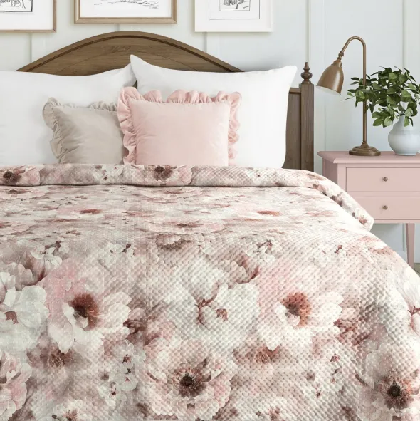 Narzuta 220 x 240 Pikowana Florina PUDE+SREB