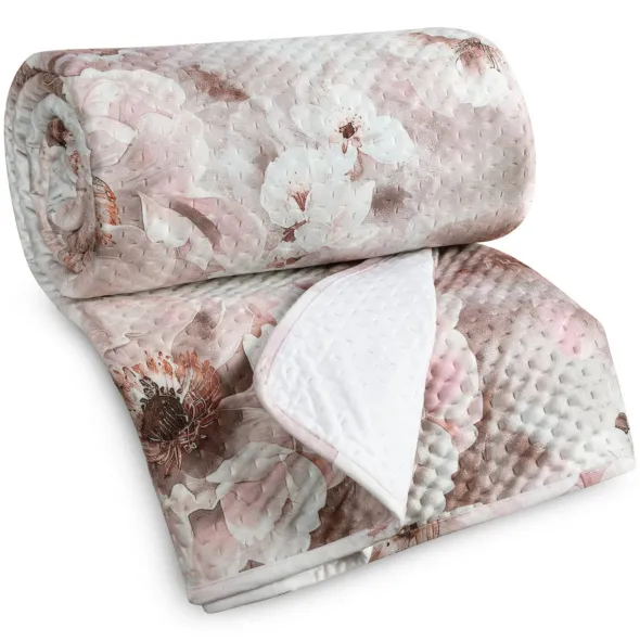 Narzuta 220 x 240 Pikowana Florina PUDE+SREB