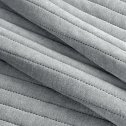 Narzuta 220 x 240 Pikowana Pasy Glori Srebrny