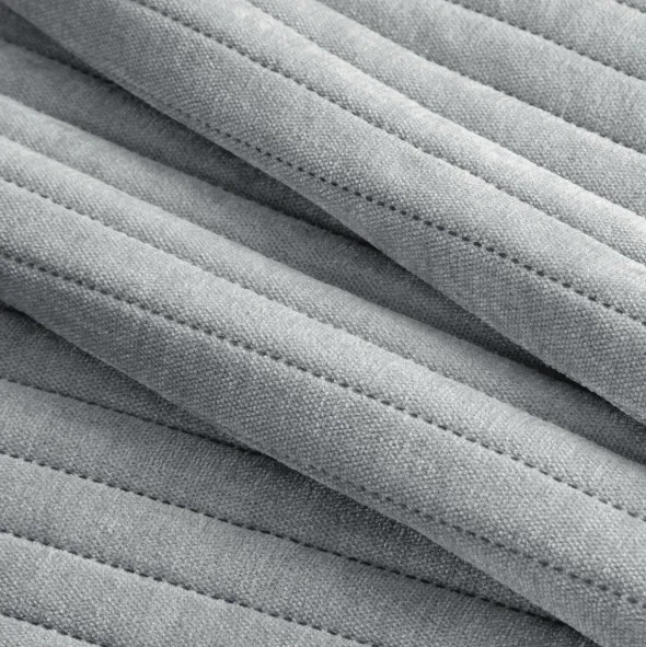 Narzuta 220 x 240 Pikowana Pasy Glori Srebrny