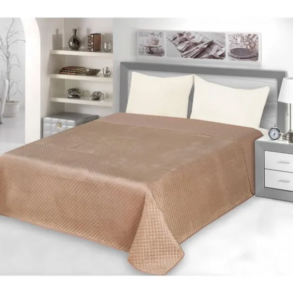 Narzuta 220 x 240 Pikowana 7082 Velvet Brąz
