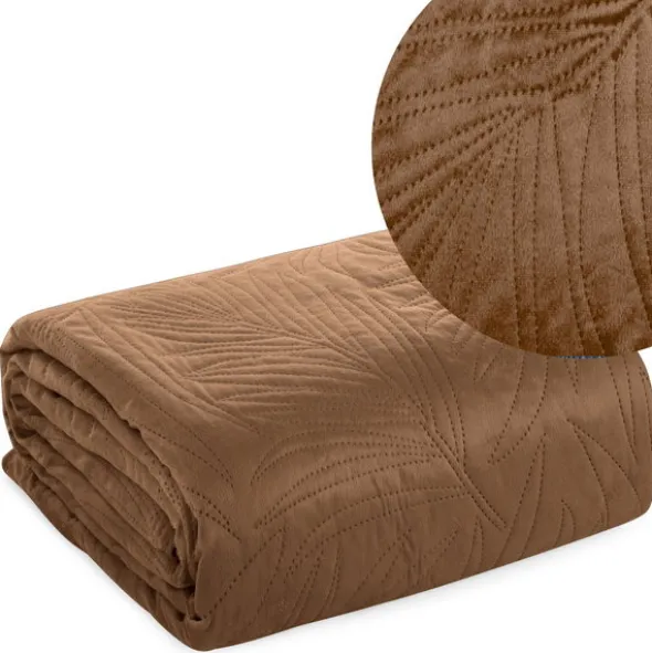 Narzuta 220 x 240 Pikowana Velvet Luiz4 Cegła