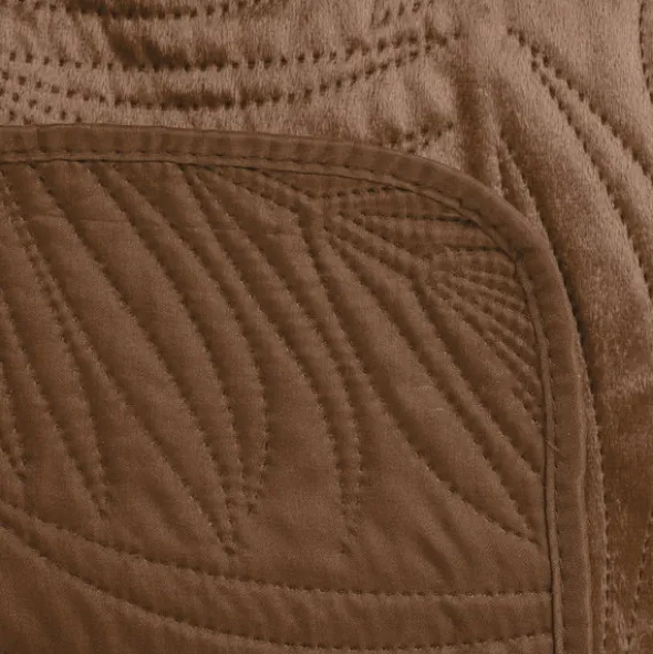 Narzuta 220 x 240 Pikowana Velvet Luiz4 Cegła