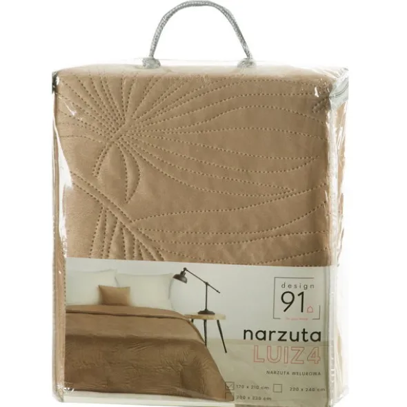 Narzuta 220 x 240 Pikowana Velvet Luiz4 Beż