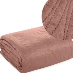 Narzuta 170 x 210 Pikowana Velvet Luiz4 Róż