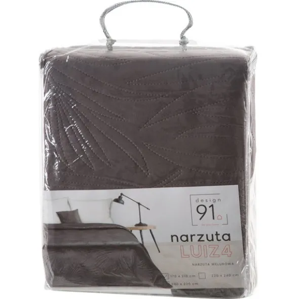 Narzuta 170 x 210 Pikowana Velvet Luiz4 Grafit