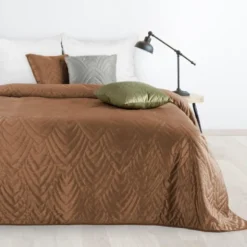 Narzuta 220 x 240 Pikowana Velvet Luiz6 Cegła
