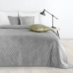 Narzuta 220 x 240 Pikowana Velvet Luiz6 Srebrny