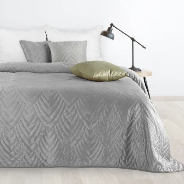 Narzuta 220 x 240 Pikowana Velvet Luiz6 Srebrny