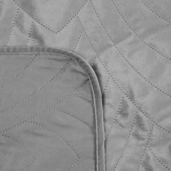Narzuta 220 x 240 Pikowana Velvet Luiz6 Srebrny