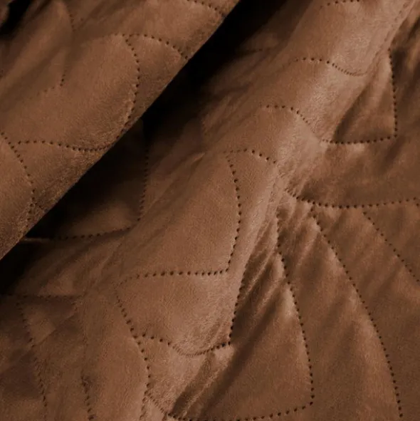 Narzuta 200 x 220 Pikowana Velvet Luiz6 Cegła