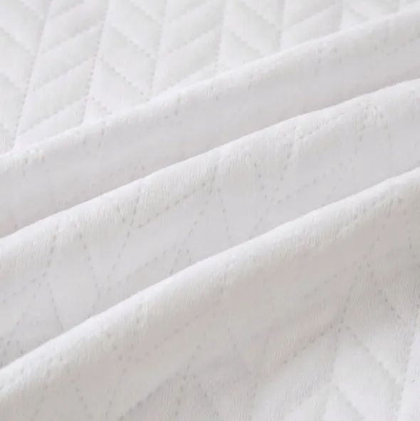 Narzuta 200 x 220 Pikowana Velvet Moxie Biały