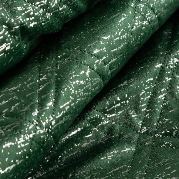 Narzuta 220 x 240 Pikowana Welurowa Luiz Blink Zielony