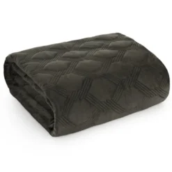 Narzuta 220 x 240 Pikowana Welurowa Sofia5 Stal
