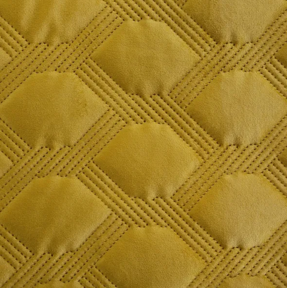 Narzuta 170 x 210 Pikowana Welurowa Sofia5 Miód
