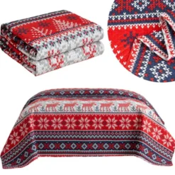 Narzuta 170 x 210 Tłoczona Świąteczna Levent 3230