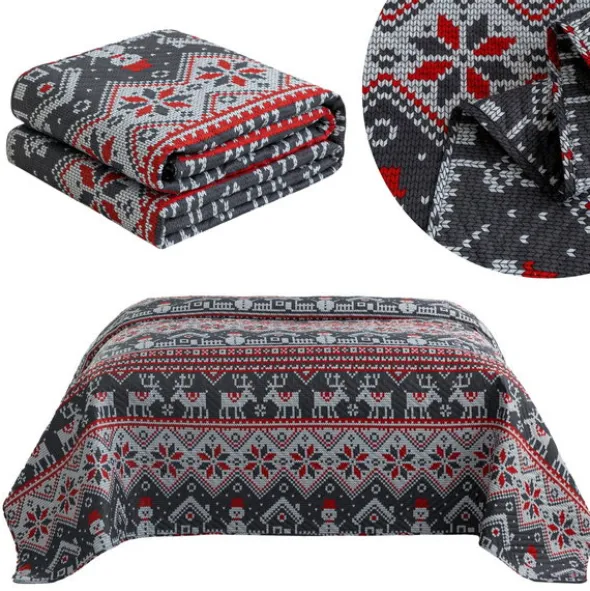 Narzuta 170 x 210 Tłoczona Świąteczna Levent 2960