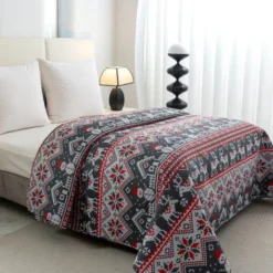 Narzuta 200 x 220 Tłoczona Świąteczna Levent 2960