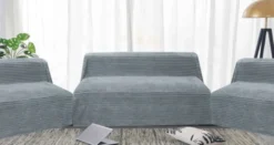 Narzuta + 2x70x160 Mesa Verona Szary 160x210