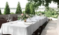 Obrus 100x300 Plamoodporny Klasyczny Elegant Biały
